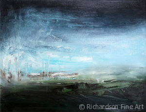 The Invisible Folly No.2 oil on linen by abstract landscape artist Sara Richardson