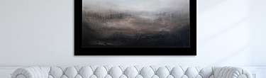 Interior design conceptual photo of oil painting by Sara Richardson