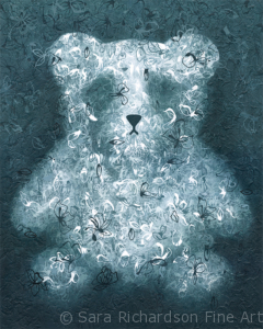 Sara Richardson Artist Chiffon Bear Painting