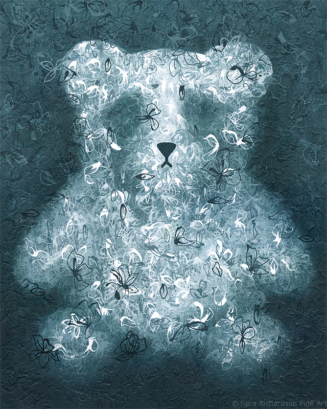 Sara Richardson Artist Chiffon Bear Painting