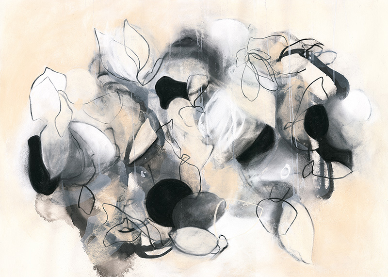 Contemporary abstract nature botanical drawing Sara Richardson Artist