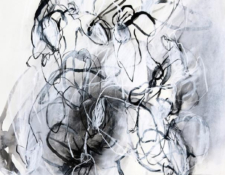 Abstract organic nature drawings by contemporary artist Sara Richardson