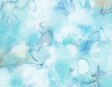 Sara Richardson contemporary art inspired by blue botanical abstract plants