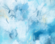 Sara Richardson contemporary art inspired by blue botanical abstract plants
