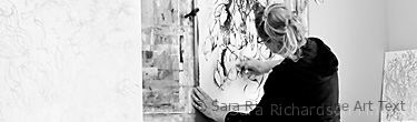 Sara Richardson at work in the artist studio