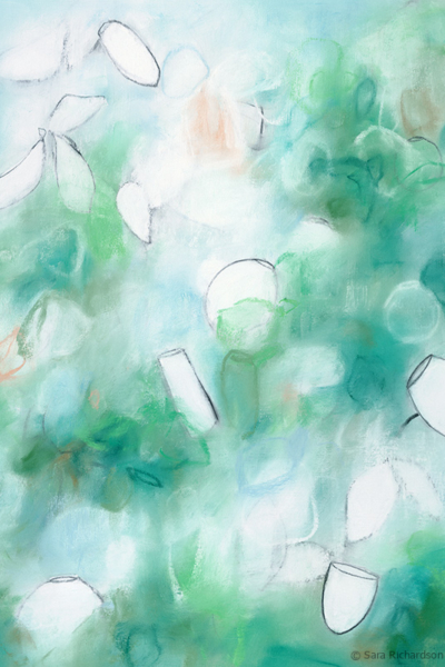 Elevate your mindset with the uplifting mixed media artwork on paper "Float No.28