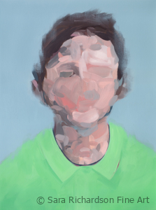 Abstract contemporary figurative paintings and artwork by fine artist Sara Richardson art collector curator collection