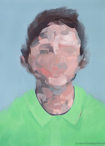 Abstract contemporary figurative paintings and artwork by fine artist Sara Richardson art collector curator collection