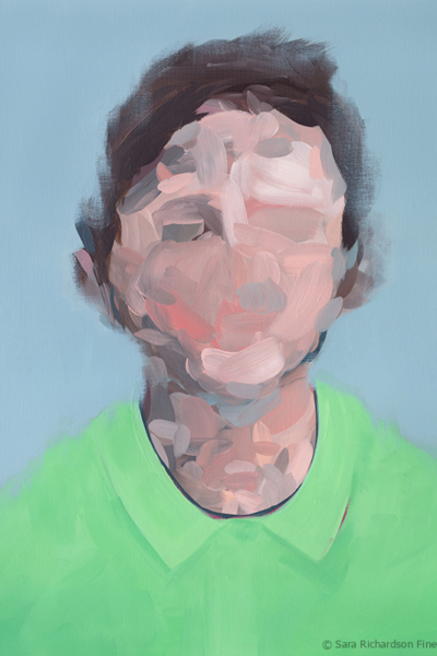 Abstract contemporary figurative paintings and artwork by fine artist Sara Richardson art collector curator collection