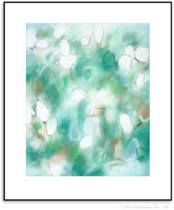 Calm spatial abstraction Float No.27 by contemporary abstract artist Sara Richardson