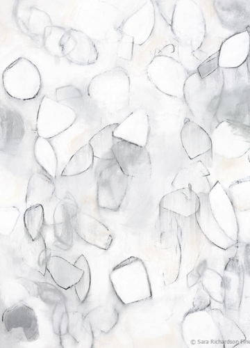 Float No.29 soft gray-white abstraction shaped by quiet spacing, balance, and light