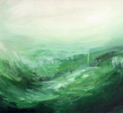 Acrylic Painting Prairie Winds No.4 by Sara Richardson