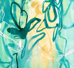 Butterfly Daydream No.3<br/>
Mixed media painting on paper Mixed media original art by contemporary artist Sara Richardson