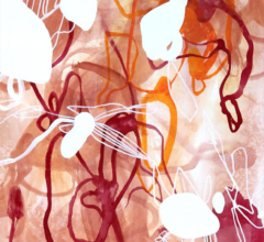 Butterfly Daydream No.4<br/>
Mixed media painting on paper Original artwork by contemporary artist Sara Richardson