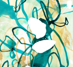 Butterfly Daydream No.5<br/>
Mixed media painting on paper Original abstract nature painting by contemporary artist Sara Richardson
