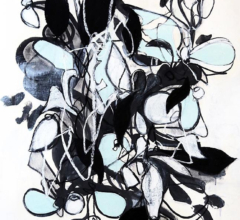 Original abstract organic nature inspired drawing by contemporary artist Sara Richardson