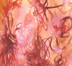 Confection Four<br/>
Watercolor on 640gsm paper 22w x 30h in. <br/><u><a href="https://www.shockandslaw.com/contact-richardson-fine-art" target="_blank" rel="noopener">original available</a></u> Abstract original watercolor painting by contemporary artist Sara Richardson