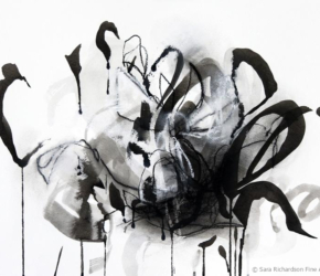 Melodic Minor No.7<br/>
<u><a href="https://www.shockandslaw.com/contact-richardson-fine-art" target="_blank" rel="noopener">commission similar work</a></u> Contemporary abstract nature drawing by fine artist Sara Richardson