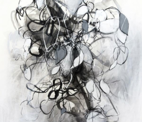 Melodic Minor No.10<br/>
Mixed media on 250gsm paper 22w x 30h in.<br/><u><a href="https://www.shockandslaw.com/contact-richardson-fine-art" target="_blank" rel="noopener">original & licensing available</a></u> Contemporary charcoal drawing by fine artist Sara Richardson