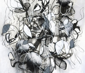 Melodic Minor No.11<br/>
Mixed media on 250gsm paper 22w x 30h in.<br/><u><a href="https://www.shockandslaw.com/contact-richardson-fine-art" target="_blank" rel="noopener">original & licensing available</a></u> Contemporary nature drawing by fine artist Sara Richardson