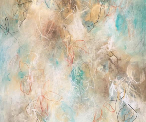 Wild Flowers No.13<br/>
Mixed media on 300gsm paper | <a href="https://www.shockandslaw.com/contact-richardson-fine-art" target="_blank" rel="noopener">inquire about this piece</a> Contemporary Abstract Flora Fauna Drawing by Fine Artist Sara Richardson