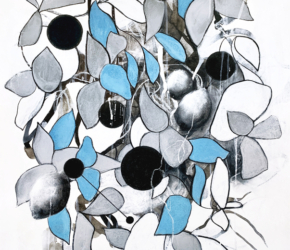 Melodic Minor No.13<br/>
Mixed media on 300gsm paper 22w x 30h in.<br/><u><a href="https://www.shockandslaw.com/contact-richardson-fine-art" target="_blank" rel="noopener">original & licensing available</a></u> Modern nature abstract drawing by artist Sara Richardson