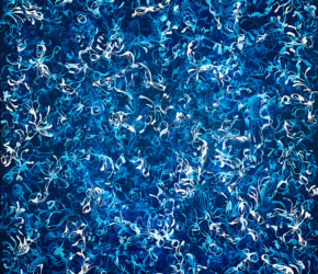 Blue Rising No.2 <br/>
Acrylic on stretched canvas 48w x 48h in.<br/><u><a href="https://www.shockandslaw.com/contact-richardson-fine-art" target="_blank" rel="noopener">original & licensing available</a></u> Contemporary abstract nature painting by fine artist Sara Richardson Blue Rising No.2