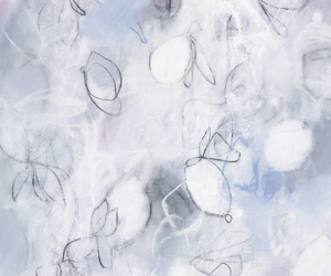 Float No.13<br/>
Mixed media on paper | <a href="https://www.shockandslaw.com/contact-richardson-fine-art" target="_blank" rel="noopener">inquire about this piece</a> Contemporary abstract botanic charcoal pastel art drawing by fine artist Sara Richardson