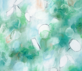 Contemporary abstract botanic nature charcoal drawing artwork by fine artist Sara Richardson