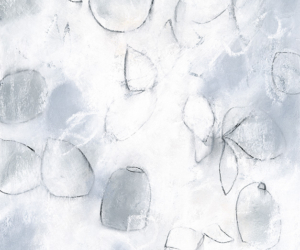 Float No.6<br/>
Mixed media on paper | <a href="https://www.shockandslaw.com/contact-richardson-fine-art" target="_blank" rel="noopener">inquire about this piece</a> Contemporary abstract nature inspired botanical drawing by fine artist Sara Richardson