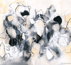 Contemporary abstract nature botanical drawing Sara Richardson Artist