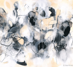 Contemporary abstract nature botanical drawing Sara Richardson Artist
