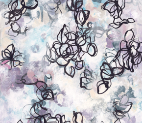 Chiffon Minor No. 3<br/>
Acrylic on 640gsm paper 22w x 30h in.<br/><u><a href="https://www.shockandslaw.com/contact-richardson-fine-art" target="_blank" rel="noopener">original & licensing available</a></u> Abstract organic nature inspired artwork Sara Richardson