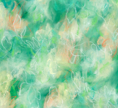 Contemporary tropical island drawing by artist Sara Richardson