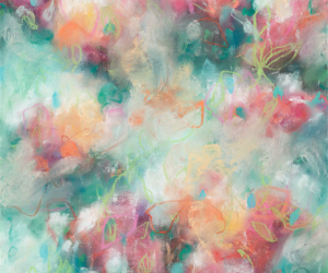 Island Candy No.5<br/>
Mixed media on 300gsm paper | <a href="https://www.shockandslaw.com/contact-richardson-fine-art" target="_blank" rel="noopener">inquire about this piece</a> Contemporary nature abstract floral decor by artist Sara C Richardson