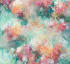 Contemporary nature abstract floral decor by artist Sara C Richardson
