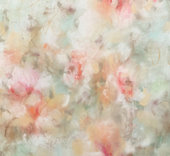 Contemporary nature and floral Drawing Peach Gelato In The Garden