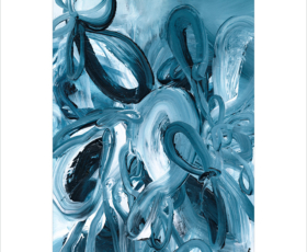 Abstract foliage painting artwork Indigo Seedling No.13