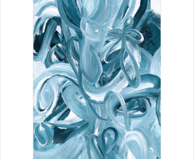 Abstract foliage painting artwork Indigo Seedling No.15