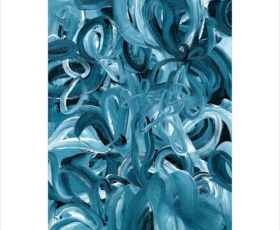 Modern indigo blue abstract paintings and artwork by contemporary artist Sara Richardson