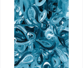 Indigo blue paintings and artwork by contemporary artist Sara Richardson