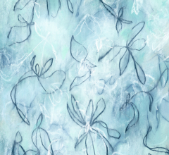 Contemporary abstract floral inspired artwork decor by artist Sara Richardson