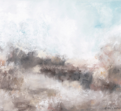 Contemporary abstract landscape artwork Sara Richardson Artist Art Field and Frost No.6