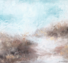 Contemporary landscape drawing Field and Frost No.7 Sara Richardson art
