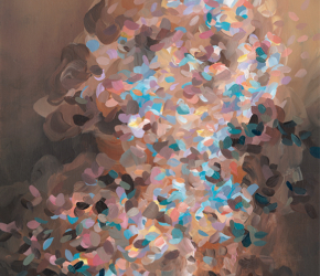 Veil No.1<br/>
Acrylic on 400gsm paper 18w x 24h in. <br/><u><a href="https://www.shockandslaw.com/contact-richardson-fine-art" target="_blank" rel="noopener">original & licensing available</a></u> Contemporary abstract figurative artwork Sara Richardson artist