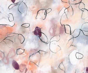 Raining Petals No.3<br/>
Mixed media on 400gsm paper | <a href="https://www.shockandslaw.com/contact-richardson-fine-art" target="_blank" rel="noopener">inquire about this piece</a> Sara Richardson Artist Contemporary Art abstract botanical artwork Sarah Richardson