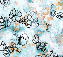 Chiffon Minor No. 2 - Layered Veil<br/>
Acrylic on 640gsm paper 22w x 30h in. Contemporary abstract nature artwork by artist Sara Richardson