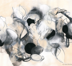 Contemporary abstract nature botanical drawing Sara Richardson Artist