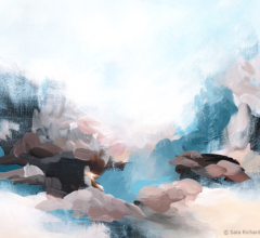 Contemporary abstract landscape artwork by fine artist Sara Richardson