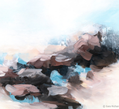 Contemporary abstract landscape artwork by fine artist Sara Richardson